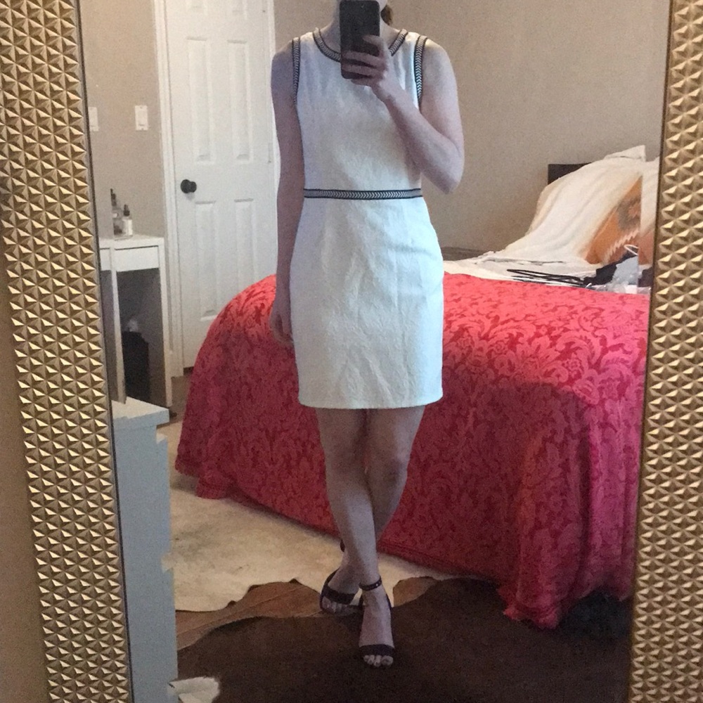 White lace dress with cut out back detail